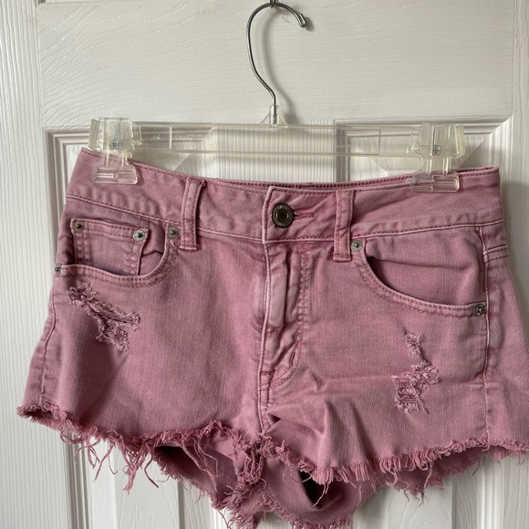 American Eagle Stretch Fit Shorts Burnt Red Size 0 - Picture 2 of 6